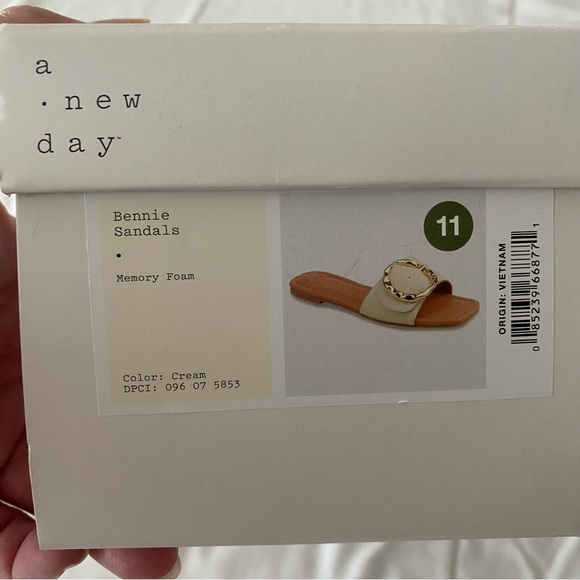 Women's Bennie Buckle Slide Sandals with Memory Foam Insole - A New Day - Picture 5 of 7